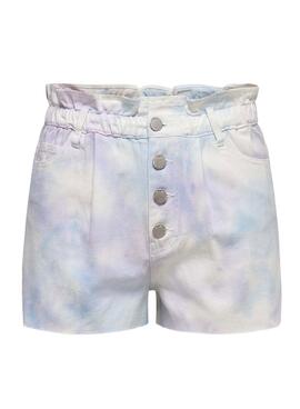 Short Jeans Only Cuba Tie Dye Multi pour Femme