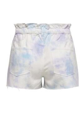 Short Jeans Only Cuba Tie Dye Multi pour Femme