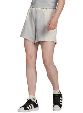 Short Adidas Adicolor Split Trefoil Beige et Gris