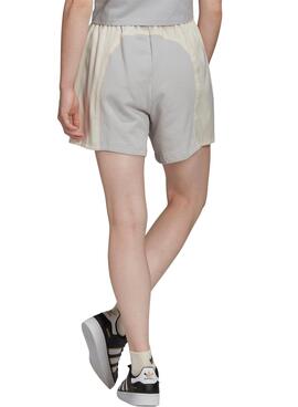 Short Adidas Adicolor Split Trefoil Beige et Gris