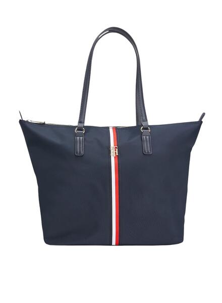 Sac à main Tommy Hilfiger Signature Tote Bleu Marine Fem