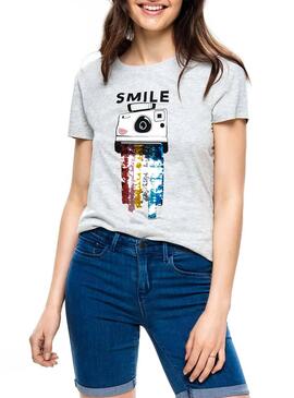 T-Shirt Only Collie Gris Femme