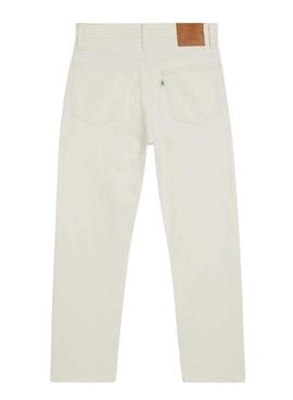 Jeans Levis 501 Crop Blanc pour Femme