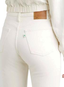 Jeans Levis 501 Crop Blanc pour Femme