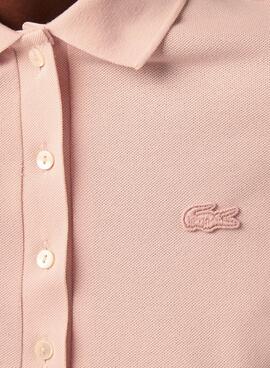 Polo Lacoste Basic Rose pour Femme