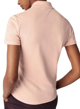 Polo Lacoste Basic Rose pour Femme