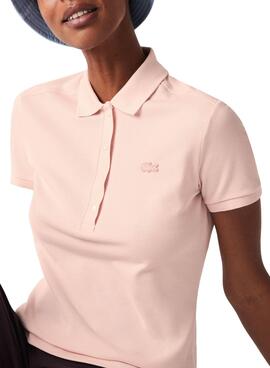 Polo Lacoste Basic Rose pour Femme