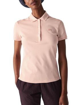 Polo Lacoste Basic Rose pour Femme