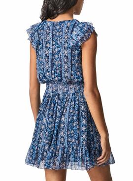 Robe Pepe Jeans Latisha Imprimé Floral Bleu