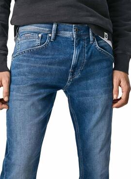 Jeans Pepe Jeans Track Bleu pour Homme