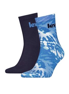 Pack 2 Chaussettes Levis Tie Dye Azules Unisexe