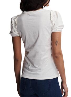 T-Shirt Naf Naf Resort Club Blanc pour Femme