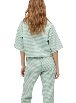 Chemise Vila Gingsie 2/4 Turquoise Femme