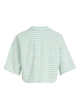 Chemise Vila Gingsie 2/4 Turquoise Femme