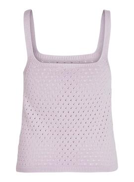 Top Vila Sibile Calado Malva pour Femme