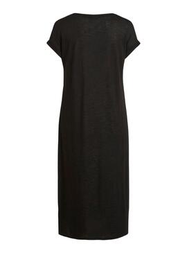 Robe Vila Noel Lurex Noire pour Femme