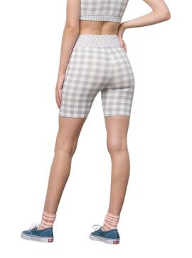 Leggings Ciclistas Vans Mixed Up Gingham Malva Femme