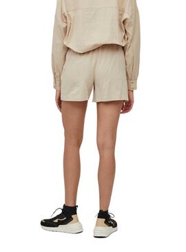 Short Vila Chellie HW Beige pour Femme