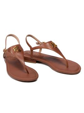 Sandales Polo Ralph Lauren Ellington brun Femme