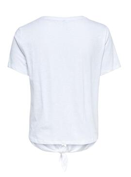 T-Shirt Only Bone Blanc Femme