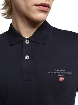 Polo Napapijri Elbas Bleu Marine pour Homme