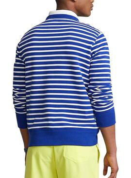 Sweat Polo Ralph Lauren Rayures Bear Bleu Homme