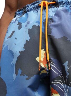 Slip De Bain Napapijri Vail Estampillé Bleu pour Homme