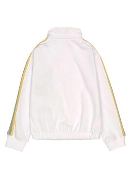 Sweat Levis Half Zip Logo Blanc pour Fille