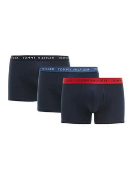 Pack 3 Slip Tommy Hilfiger Bleu Marine Homme