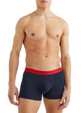 Pack 3 Slip Tommy Hilfiger Bleu Marine Homme