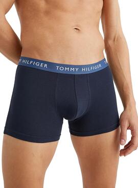 Pack 3 Slip Tommy Hilfiger Bleu Marine Homme