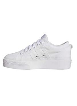 Baskets Adidas Nizza Platform Blancs pour Femme