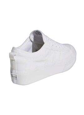 Baskets Adidas Nizza Platform Blancs pour Femme
