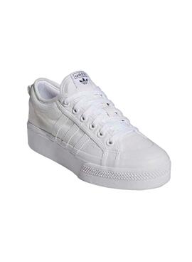 Baskets Adidas Nizza Platform Blancs pour Femme