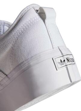 Baskets Adidas Nizza Platform Blancs pour Femme