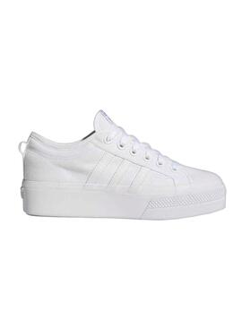 Baskets Adidas Nizza Platform Blancs pour Femme