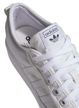 Baskets Adidas Nizza Platform Blancs pour Femme