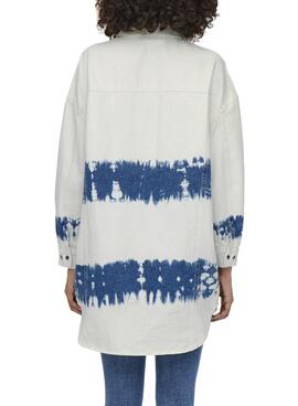 Chemise Denim Only Kasia Tie Dye Blanc Femme