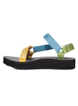 Sandales Teva Midform Universel Métal Bleu Femme