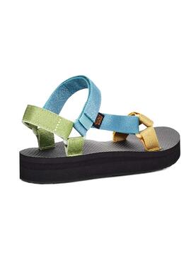 Sandales Teva Midform Universel Métal Bleu Femme