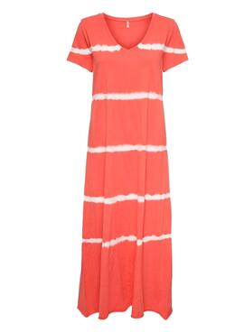Robe Only Corentin Tie Dye Orange pour Femme