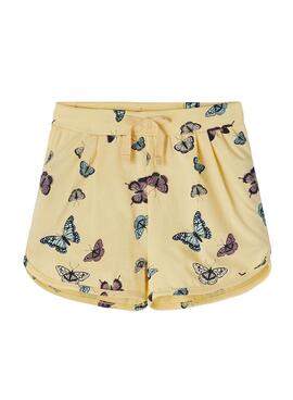 Shorts Name It Jia Papillon Jaune pour Fille