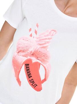 T-Shirt Only Banja Blanc Femme