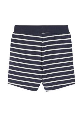 Bermudas Name It Jilan Bleu Marine et Blanc pour Garçon