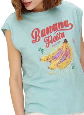 T-Shirt Only Banja Banane Bleu pour Femme