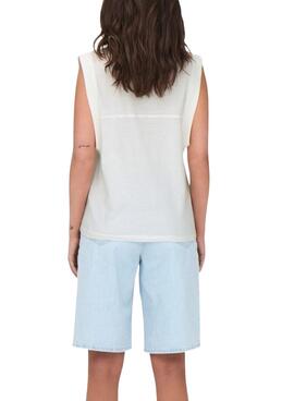 T-Shirt Only Maja Blanc pour Femme