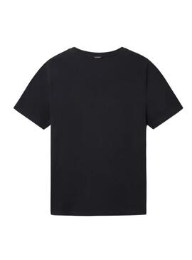 T-Shirt Napapijri S Turin Noire pour Homme