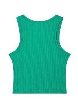 Top Crop Tommy Jeans POP DROP Vert pour Femme