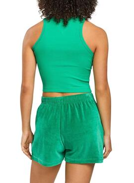 Top Crop Tommy Jeans POP DROP Vert pour Femme