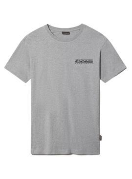 T-Shirt Napapijri Quintino Gris Unisexe